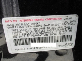 2010 MITSUBISHI LANCER GTS BLACK 2.4L AT 163761